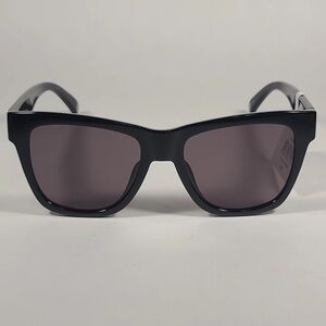 Le Specs Escapade Sunglasses Square Shiny Black Frame Smoke Gray Lens